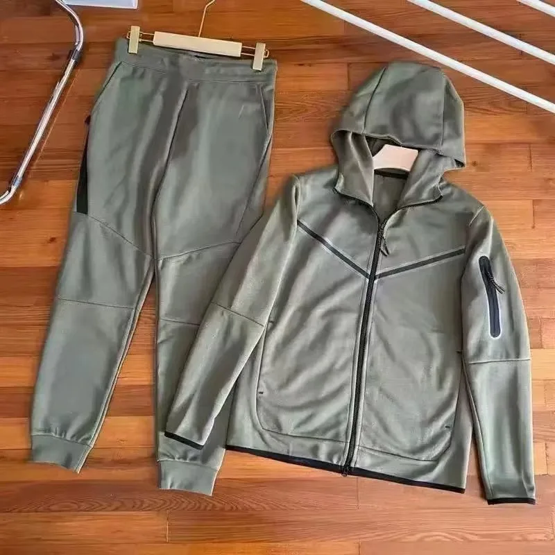 2026 New Men's Slim Fit Two-Piece Sports Set, High-Quality Hooded Open Cardigan Windproof Sports Jacket, Suitable for Daily Leis
