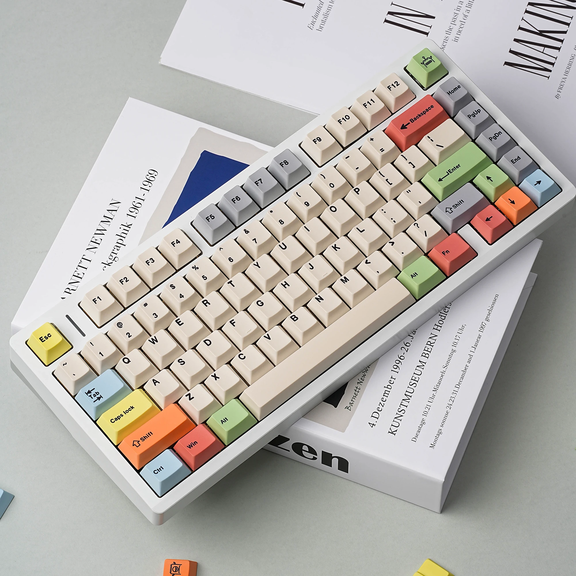 143-Key Canvas Dye Sub Mechanical Keyboard Keycaps Set - German Korean Spanish Arabic French Russian ABNT-2 GMK Clone Compatible