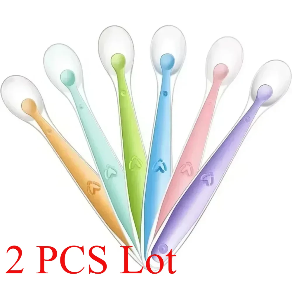 2/1pcs Silicone Spoon for Baby Infant Feeder Spoons for Children Kids Soft Safety Feeding Spoons BPA Free Baby Utensils Flatware