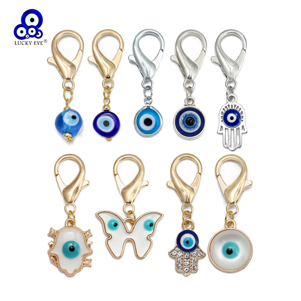 Lucky Eye nazar Turkish Evil Eye Keychain 3pcs/lot Key Chain Women Men Bag Car Keyring Jewelry llavero porte clé מחזיק מפתחות