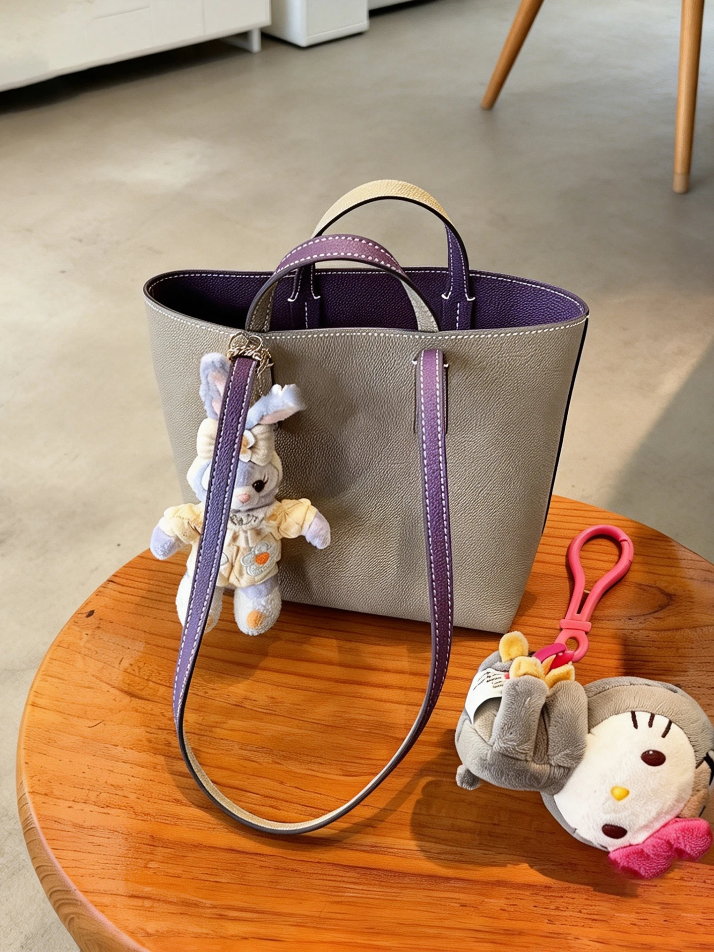 

Elegant Grey Elephant Tote Bag Women's Single Shoulder Color Block Bag Luxury Minimalist Summer Bag Handbag Leather Purse