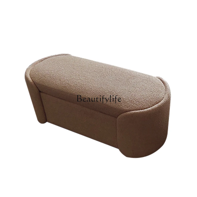 

Nordic Lambswool Fabric Shoes Living Room Sofa Complete Dressing Stool