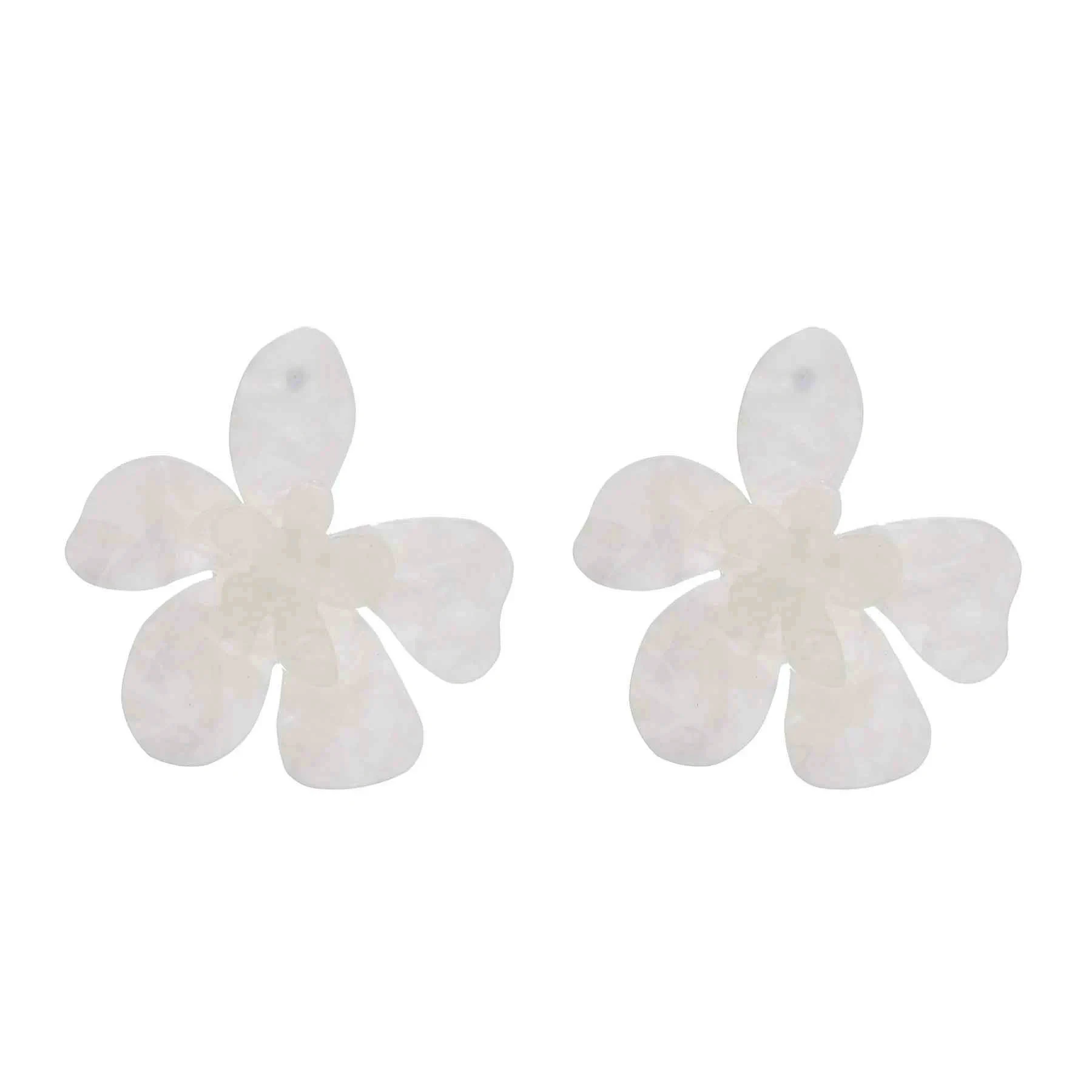 Huge Acrylic Flower Stud Earrings For Woman 2022 New Trend Hyperbole Summer Beach Street Shot Girl's Earr Jewelry Accessories