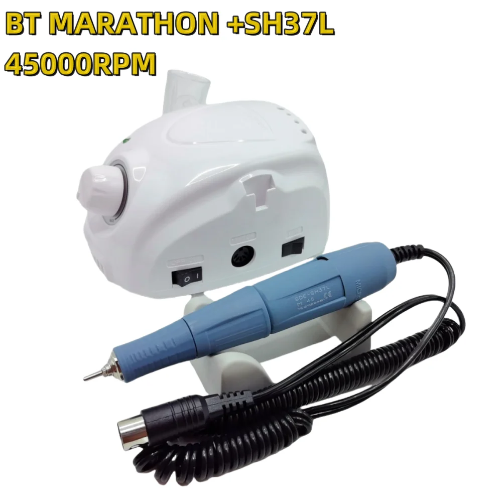 

65W Electric Nail Drill BT Marathon Champion-3 Machine 45K M45C SH37L Handle Manicure Pedicure Grinding Machine Nail Art Tools