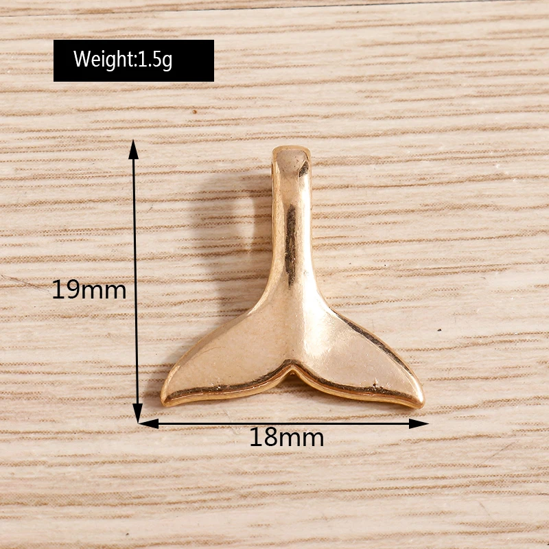 Tusember 20 Stück 18*19mm Legierung Goldfarben Meerjungfrauen-Schwanz-Anhänger für DIY-Ohrringe, Halsketten, DIY-Schmuckherstellung, handgefertigtes Kunsthandwerk – Detail 6
