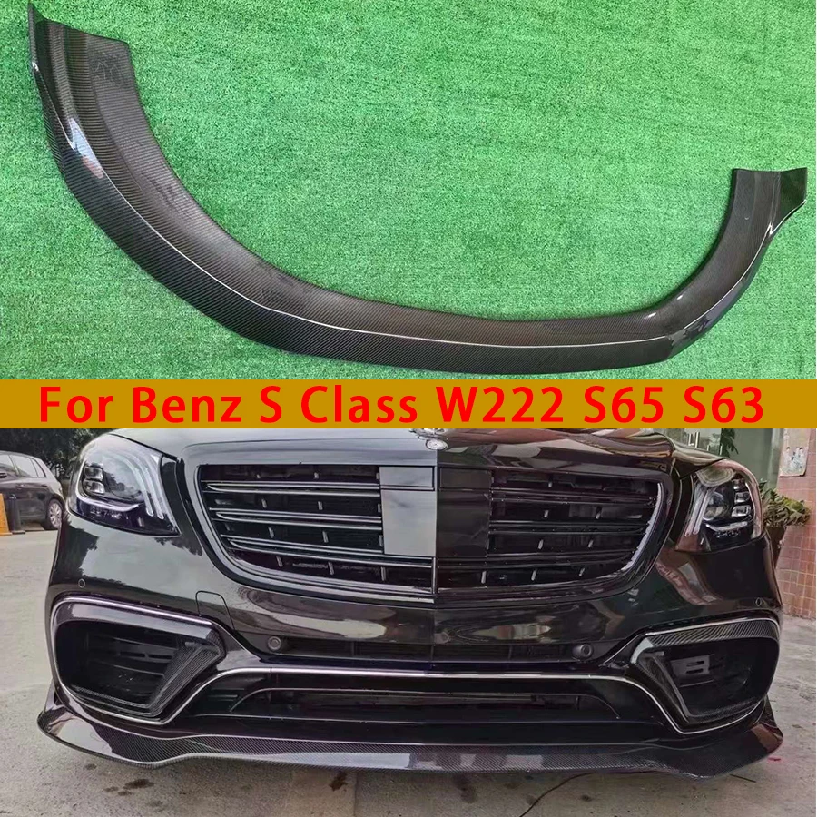 Per Mercedes Benz Classe S W222 S63 S65 Auto In Fibra di Carbonio Paraurti Anteriore Labbro Labbro Anteriore Diffusore Anteriore Mento Spoiler