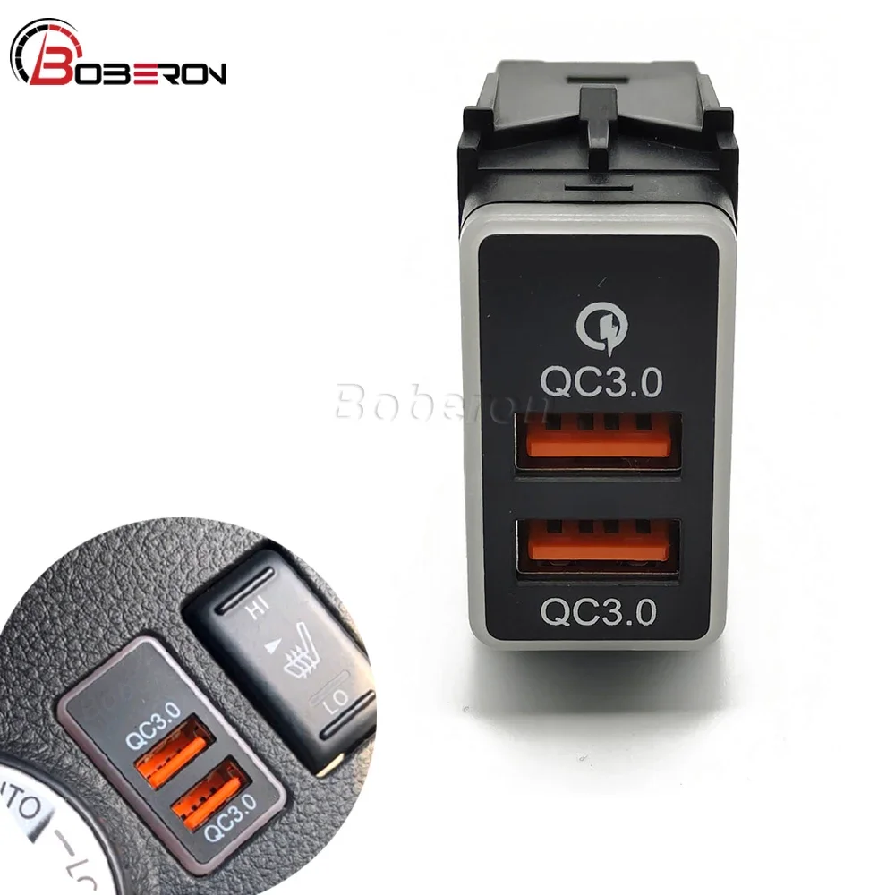 

For Nissan X-Trail 2008-2012 Dual Ports Charger Socket USB Phone Fast Charging Quick Charge Adaptor Car Accessories