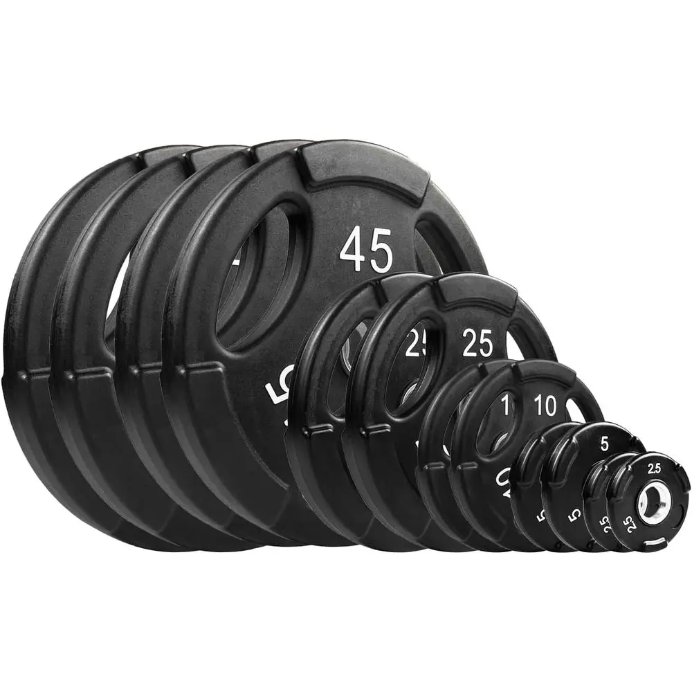 

2-Inch Urethane Grip Plate Set - 4x45lb, 2x25lb, 2x10lb, 2x5lb, 2x2.5lb - Premium for Home or Commercial Use