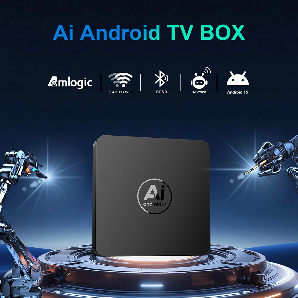 Velec Smart AI TV Box 8K Video فك 8+128GB مع جهاز التحكم عن بعد الصوتي Android 15 مشغل الوسائط الترفيهي المنزلي لـ For NETFLIX Youtube #3