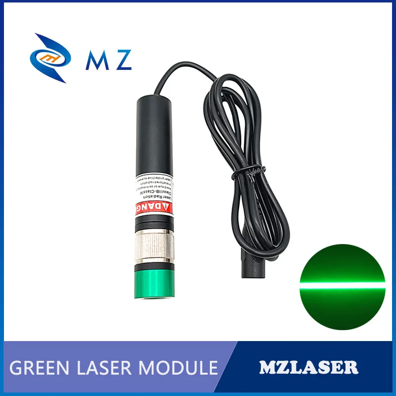 Imagem -05 - Powell-linha Verde Módulo de Diodo Laser Focagem Ajustável Industrial com Suporte e Adaptador D18 mm 520nm 100 mw 200 mw 300mw