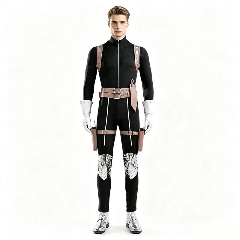 Costume de cosplay Stanley Snyder, combinaison, harnais en PU, perruque, gants, pour Halloween, Comic Con, performance scénique, jeu de rôle
