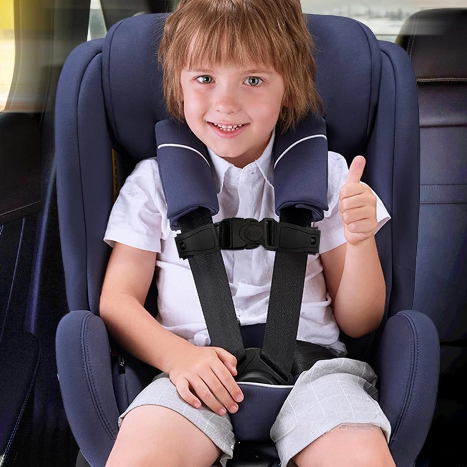 Child Seat Car Free-to-remove Buckle Seat Belt Chest with Lock Adjuster Retainer Auto Parts