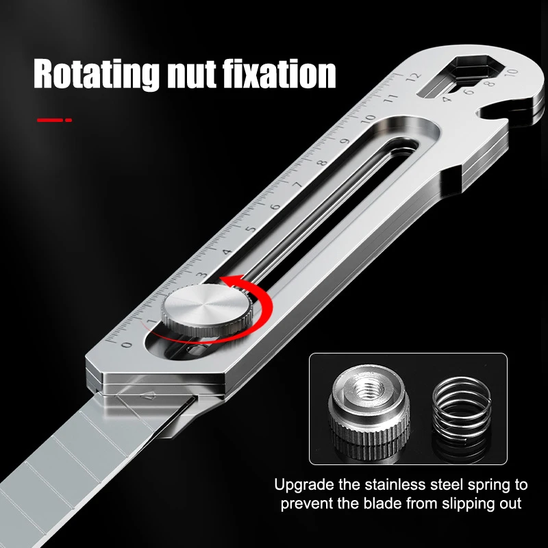 Multifunctional 6 In 1 Knife Retractable Box Cutter Utility Knife Retractable Utility Knife Office Home Courier Unboxing Knifes