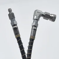 Nueva manguera de microlina larga de látigo de llenado remoto, manguera de cubierta de resorte de carga HPA, extremo de 90 grados hembra y macho, desconexión rápida de 8mm