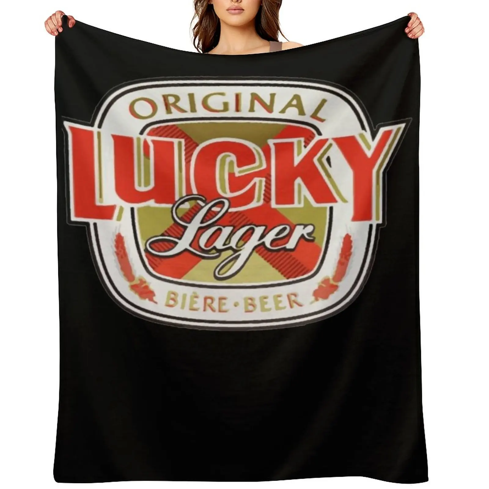 

Lucky-Lager-San-Francisco-Beer Throw Blanket Single Designers blankets ands Moving Blankets