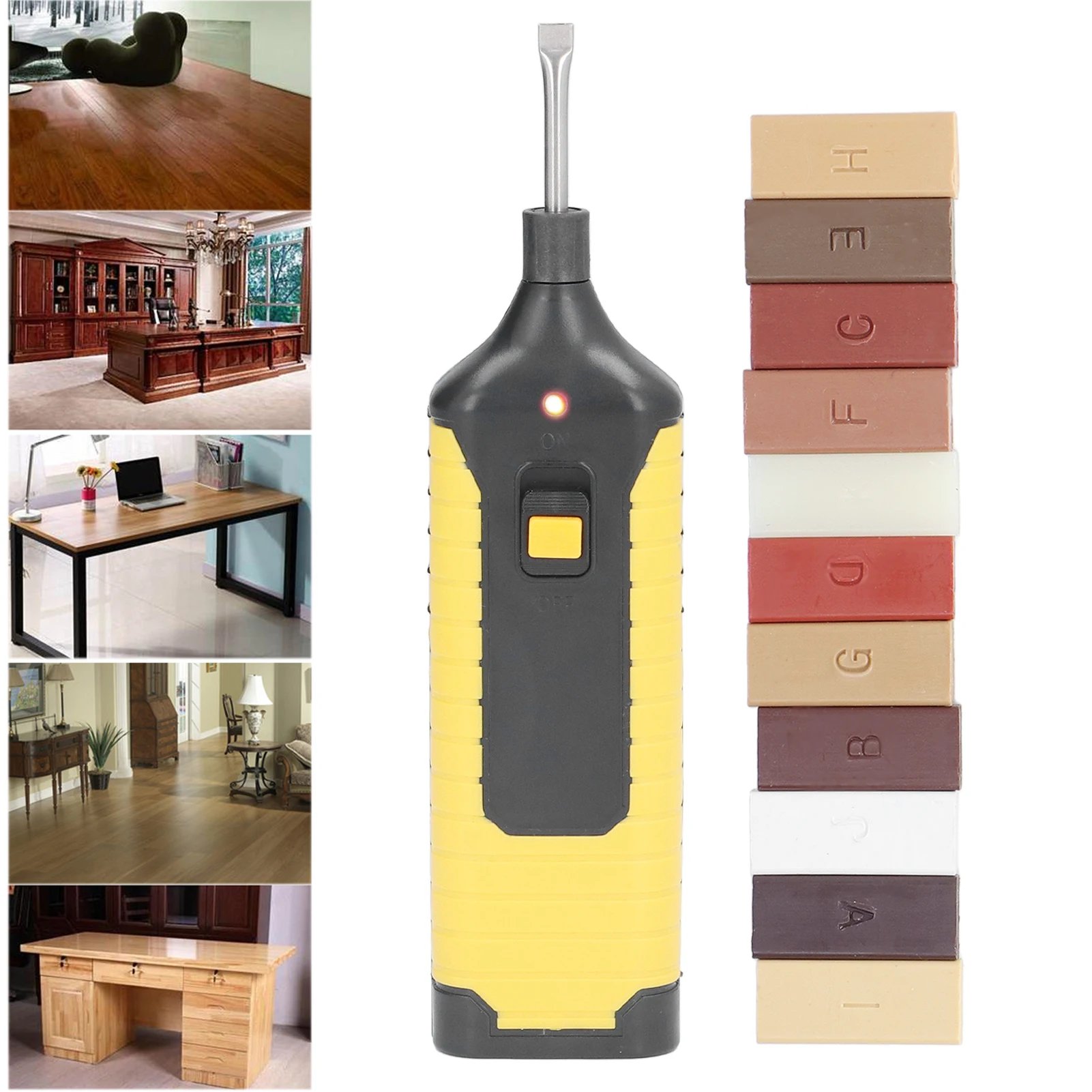 Kit de reparo de piso de madeira multifuncional móveis de madeira crack laminado preenchimento de arranhões