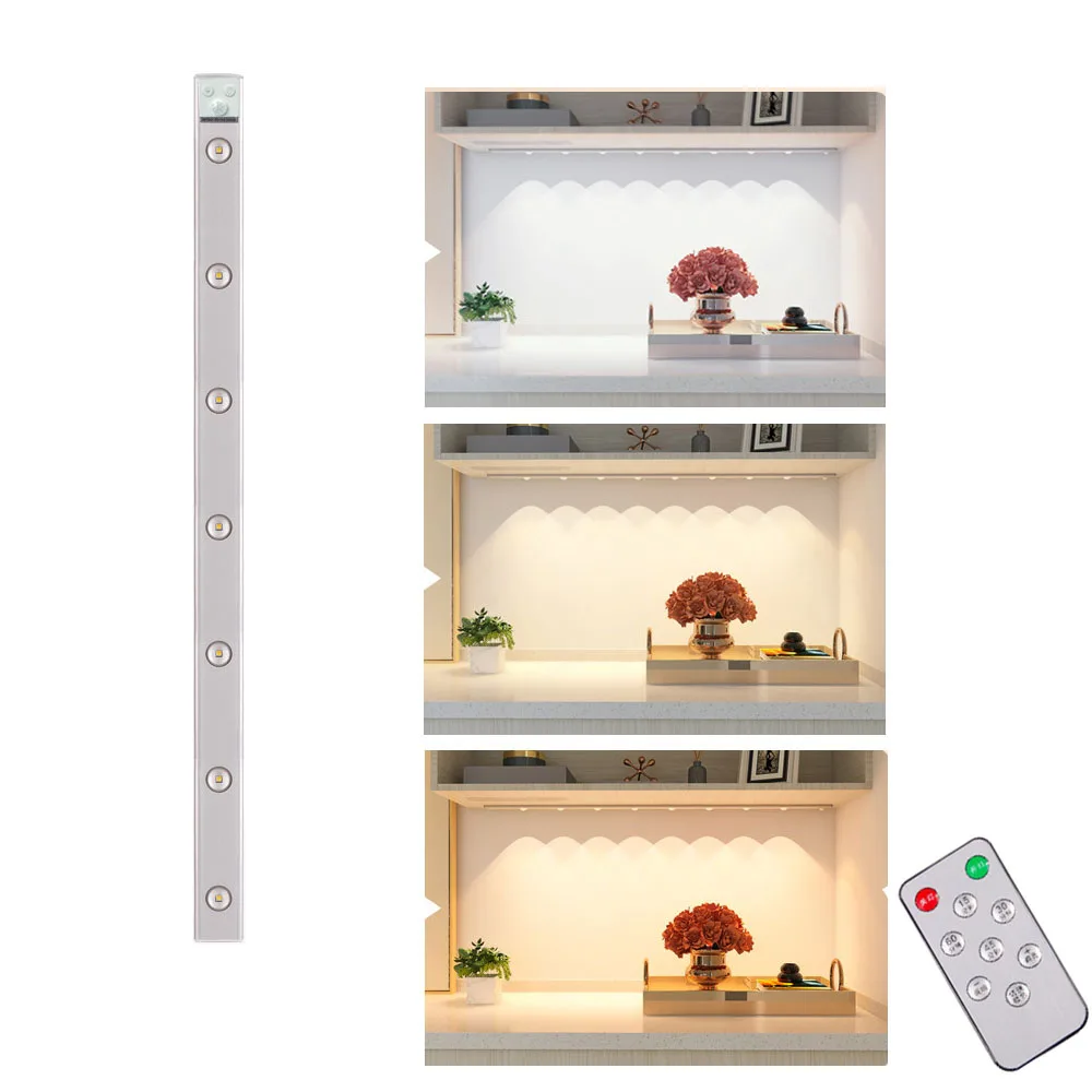 LED Strip Night Light With Motion Sensor Rechargeable USB 3 Colors Wireless Closet Lights For Bedroom Kitchen Cabinet Lamp