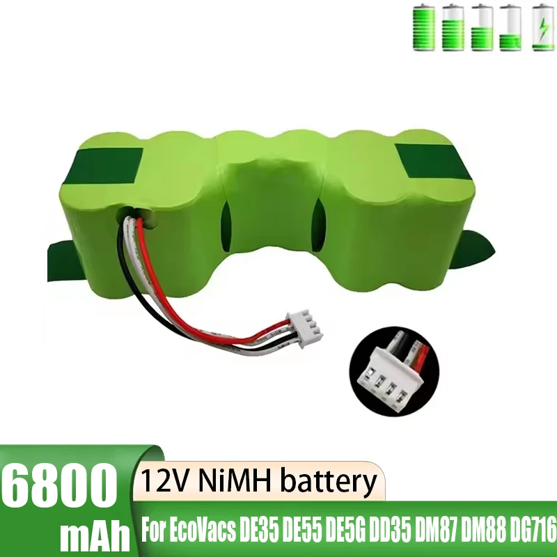 6800mah large capacity Battery Ecovacs Deebot DE33 DE35 DE55 DE5G DD35 DM87 DM88 DG710 DG716 robot aspirapolvere battery pack