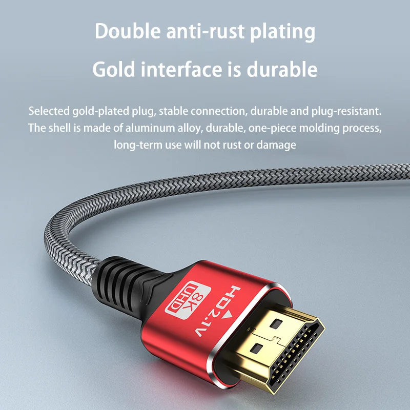 8K High-Definition-Kabel Ultra High-Speed-Display Bildschirm TV Computer Projektor Set-Top-Box Verbindungskabel HDMI-Kabel 5M 2M 1M