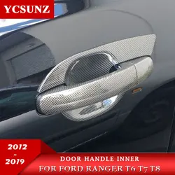 Car Accessories Door Handle Insert For Ford Ranger T6 T7 T8 Wildtrak 2012 2013 2014 2015 2016 2017 2018 2019 2020 2021
