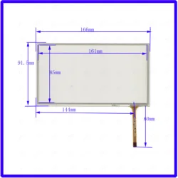XWT883 7Inch 166*92mm 4Wire Resistive TouchScreen Panel Digitizer for GPS CAR this is compatiblompatible 167*93