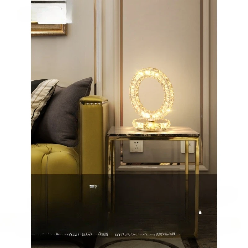 Table lamp bedroom bedside creative led heart-shaped wedding room table lamp warm bedside lamp
