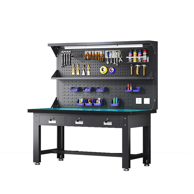 Heavy Duty Workbench Mechanic's Bench Workshop Operation Anti-Static Maintenance Stainless Steel Test Bench Tool Table