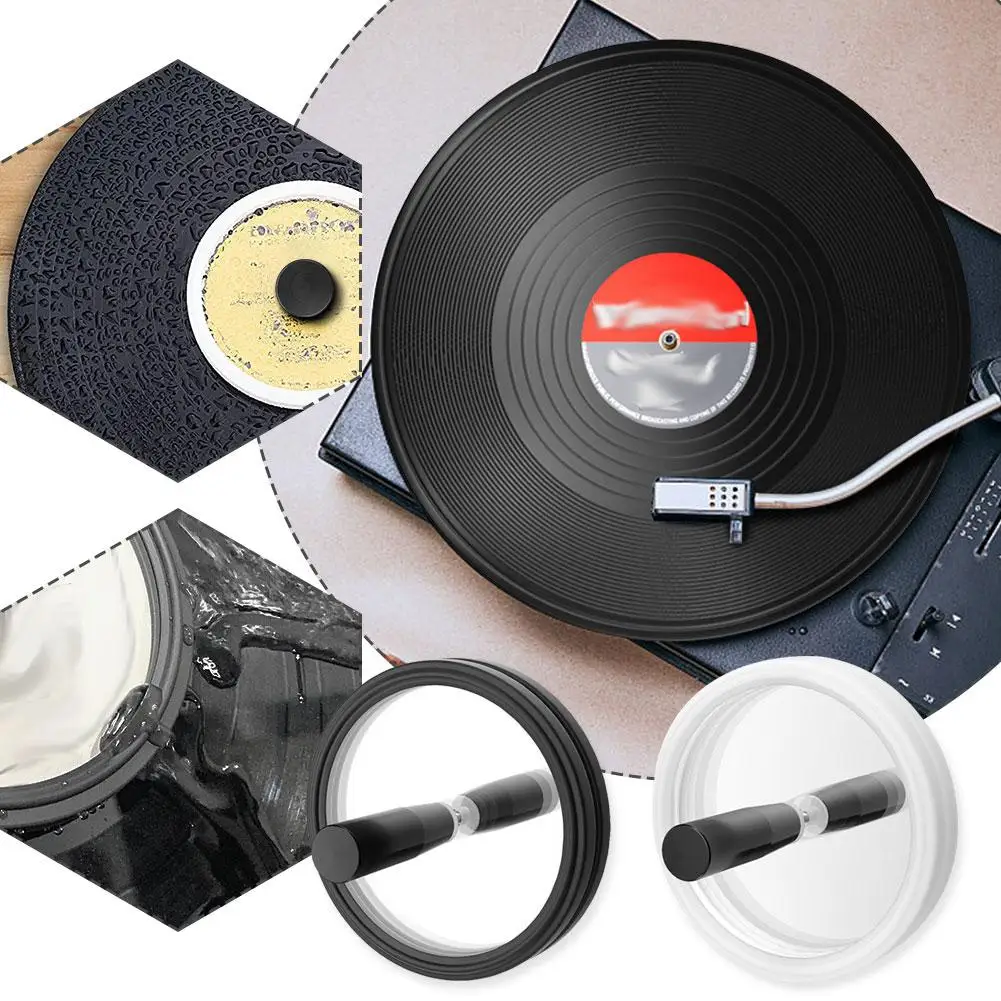 LP Vinyl Waterproof Clip MS Disc Cleaning Tool Label Paper Protection Cleaning Rubber Sleeve Record Washing Disc Clip
