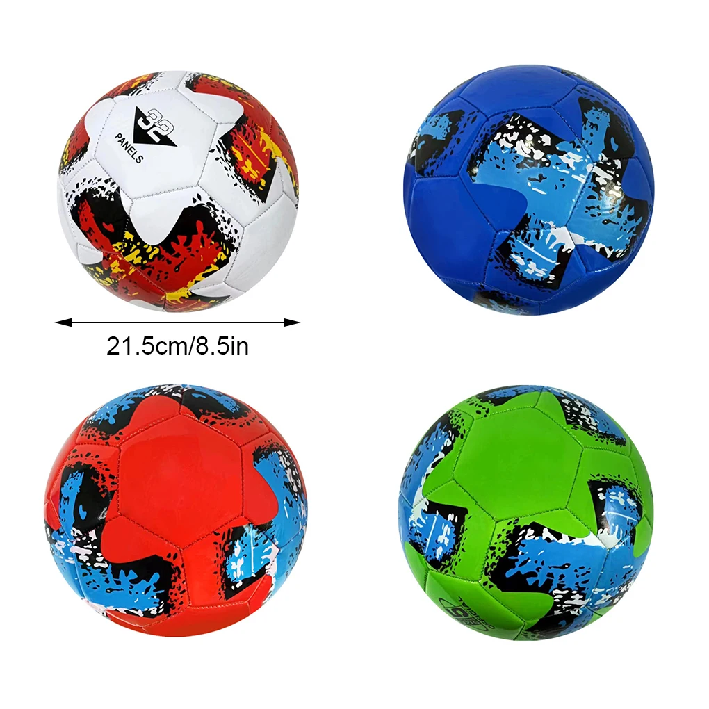 

High Quality Soccer Ball Pvc Machine-Stitched Football Official Size 5 Seamless Wearproof Anti-Slip Training Footy Ball