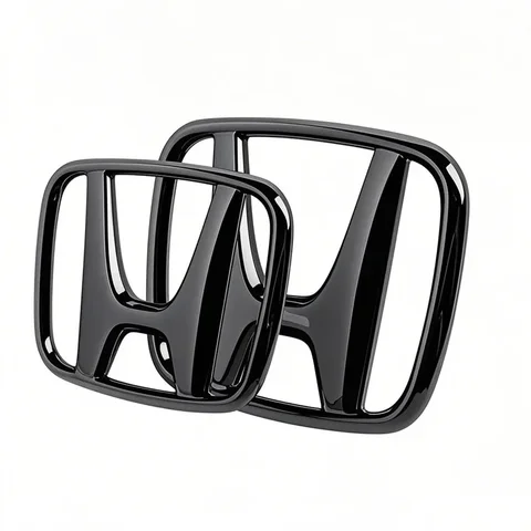 Комплект эмблем для Honda Civic (8/9.5/10/11 поколение, 2006-2022), передний и задний логотипы, замена, АБС-пластик, 5 цветов (карбон/красный)