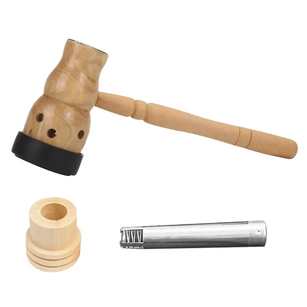 

3pcs Wooden Moxibustion Box Set Handheld Gourd Shape Moxa Stick Burner Portable Acupoint Massage Tool