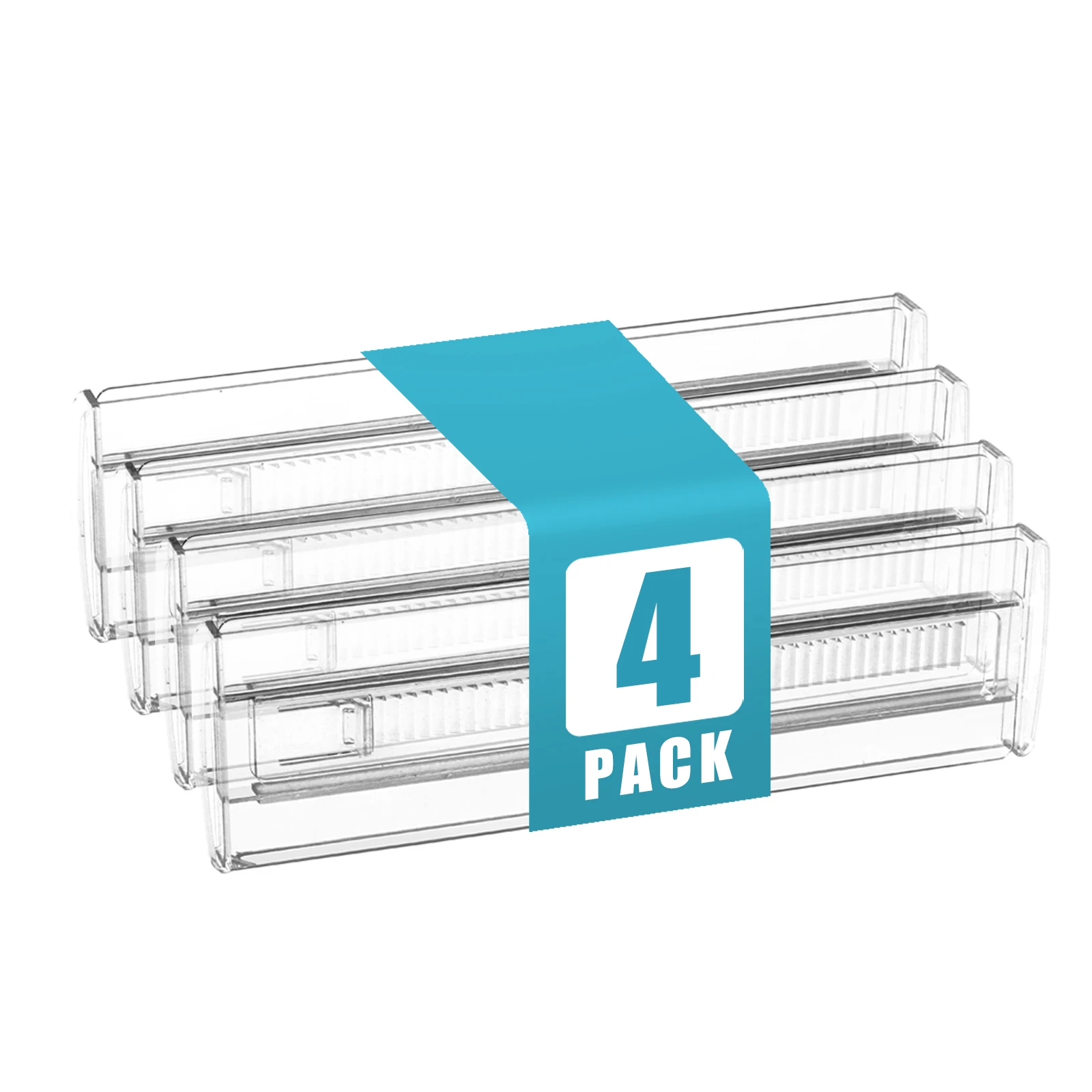 Pack of four adjustable drawer dividers