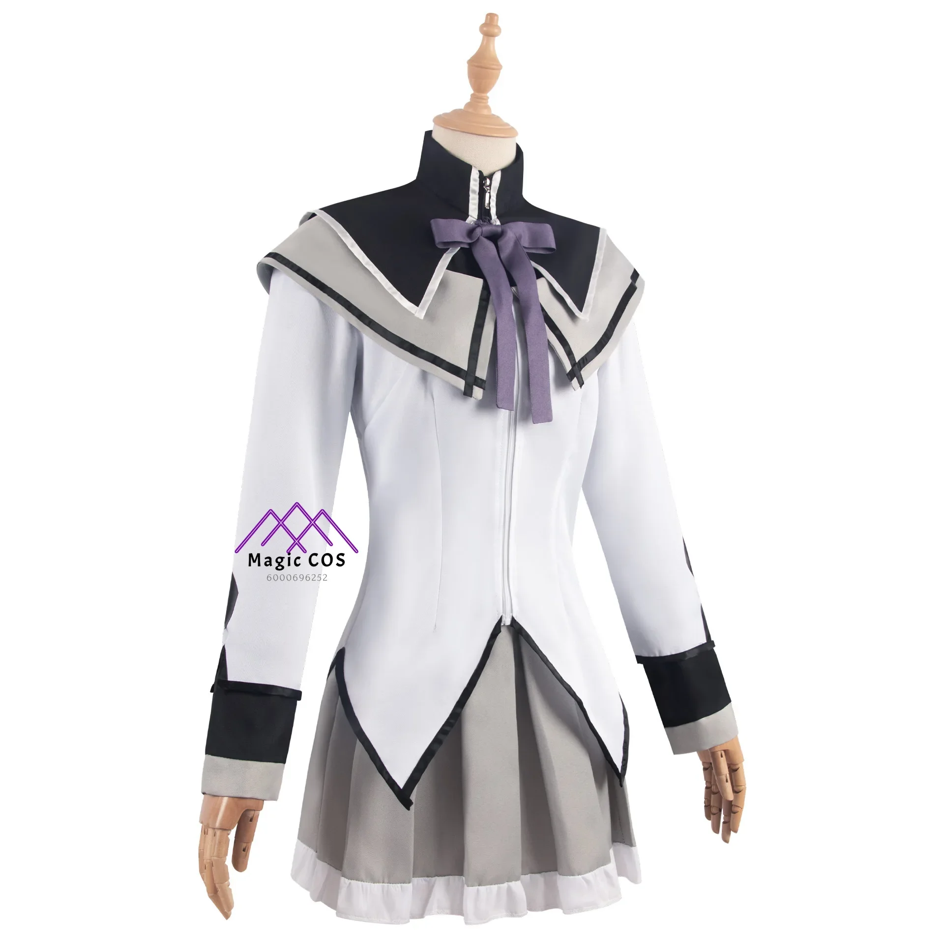 Anime Magical Girl Puella Magi Madoka Magicaa Homura Akemi Cosplay Costume Fighting Uniforms Wig for Cristina Vee Best-selling