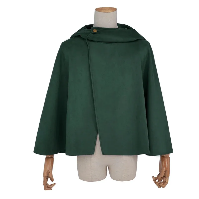 

HOLOUN Anime Levi Eren Jaeger Mikasa Ackerman Armin Arlert Hanji Cosplay Costume Unisex Survey Corps Cloak Jacket Embroidery
