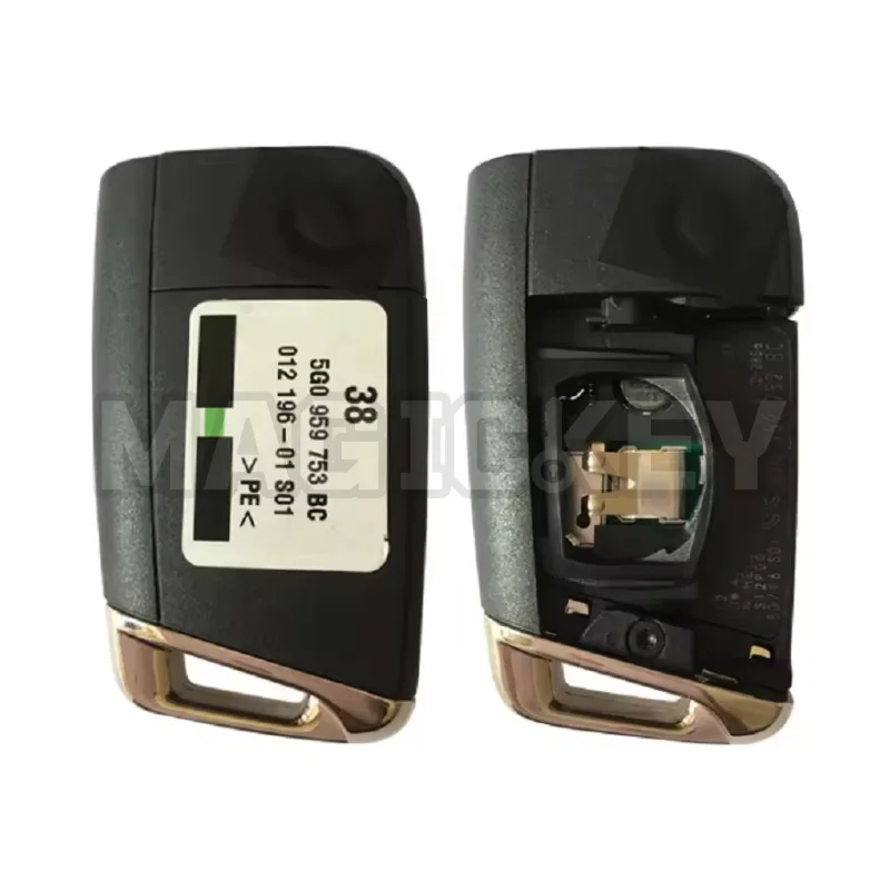100% Original Remote Key FCC 5G0 959 752 BC For Vw Golf Polo Touran Etc 3 Button Flip Key Remote 434mzh OEM MQB Keyless GO