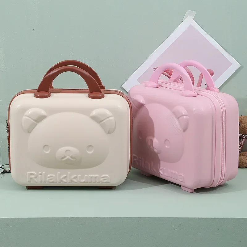 14 Inch Portable Luggage Fashionable Carrying Gift Teddy Bear Portable Storage Makeup Box Travel Zipper Password Lock Bag