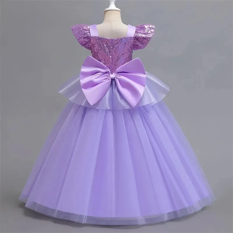 الفتيات سندريلا الكرة ثوب الصيف رابونزيل فستان رحلة تأثيري الجمال والوحش حسناء زي هالوين الأميرة فستان dl;1