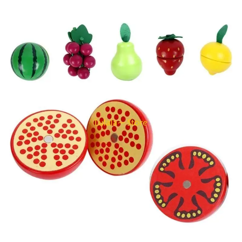 Y4QA – modèle Fruits légumes en bois, jouet pour couper des aliments, 1 ensemble, jouet simulation, jouet interactif