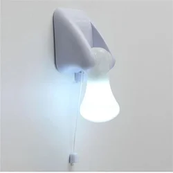 Pull Cord Wall Lamp LED Night Lights Cabinet Closet Table Lamp Self Adhesive Bulb For Home Toilet Bedroom Lighting Battery Power