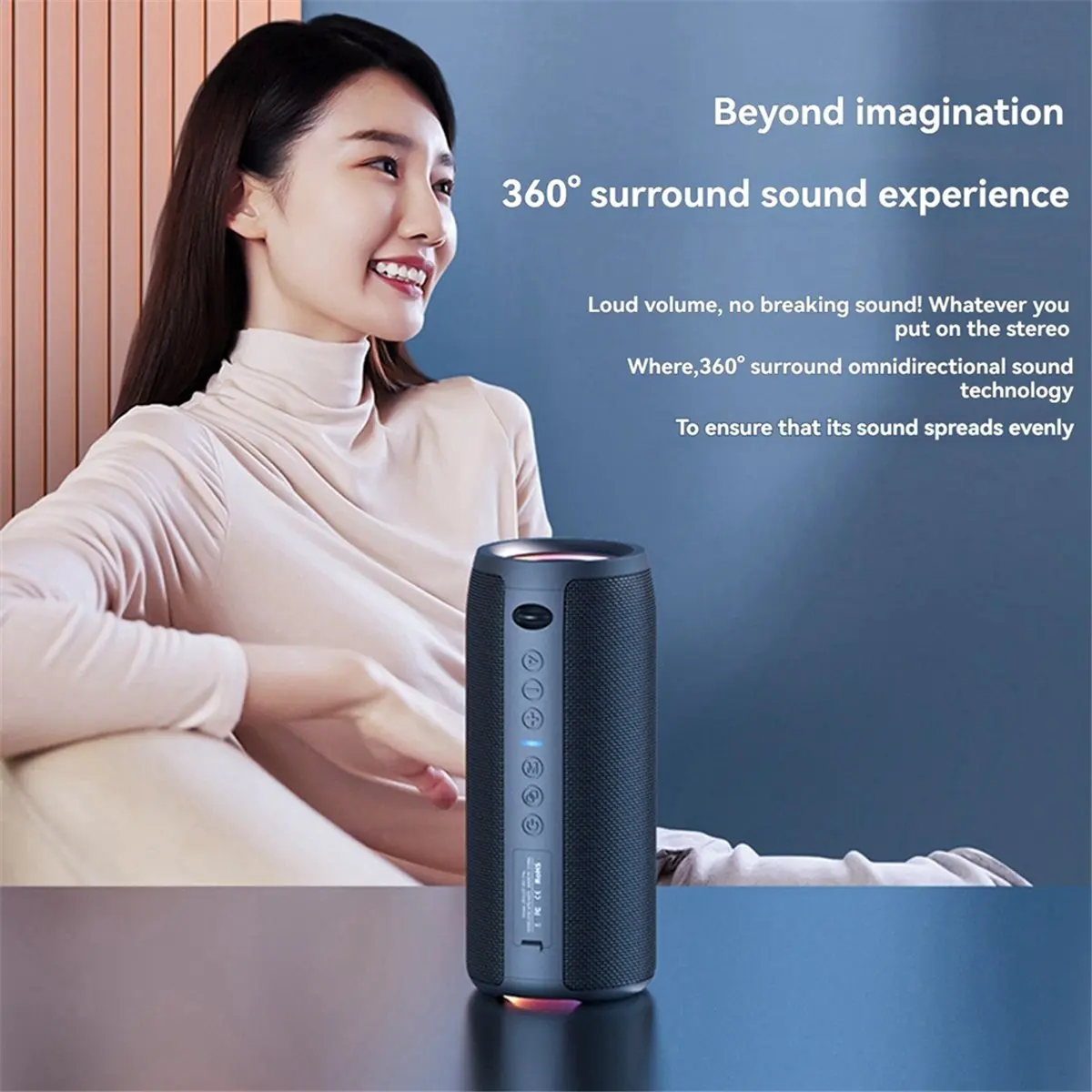 NEW S51 Pro Bluetooth Speaker 40W Outdoor Speaker with Dazzling Colour Lights Waterproof Long Battery Life Subwoofer Sound