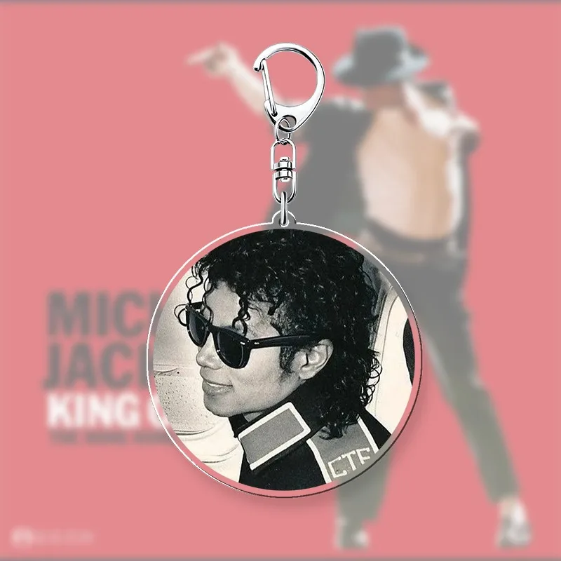 Double-sided Acrylic Keychain, Michael Jackson Pendant