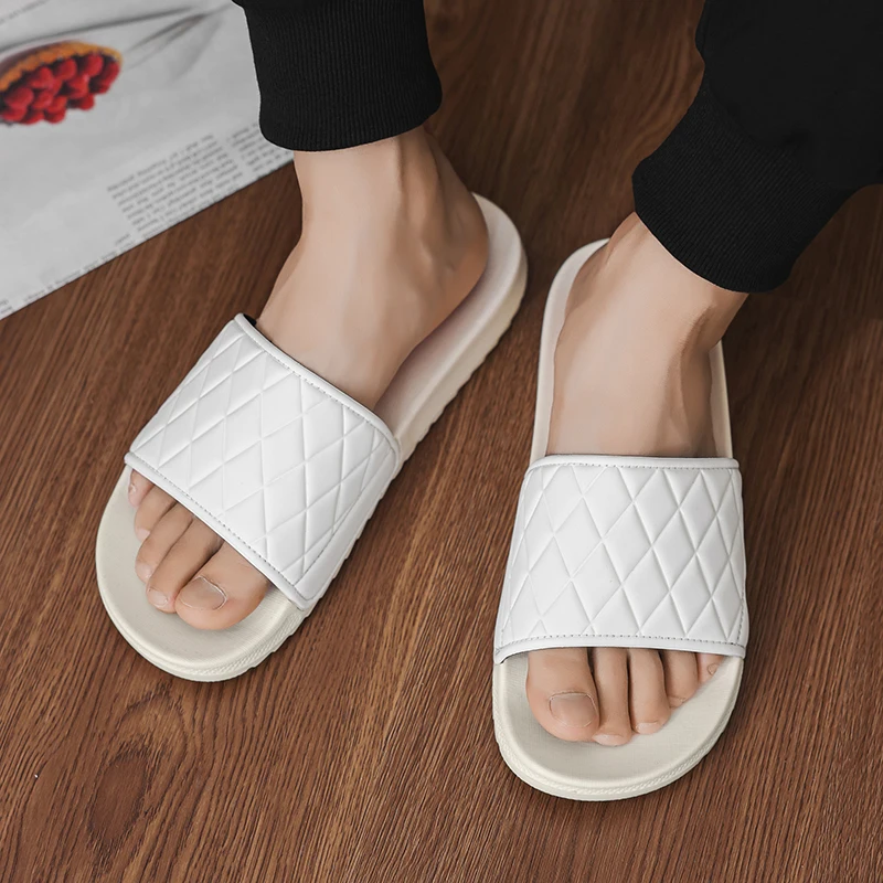 Summer Men\'s Slippers Slides Indoor Outdoor Beach Sandals Anti-slip Fashion Men Casual Garden Shoes Male Couple Outdoor Slippers