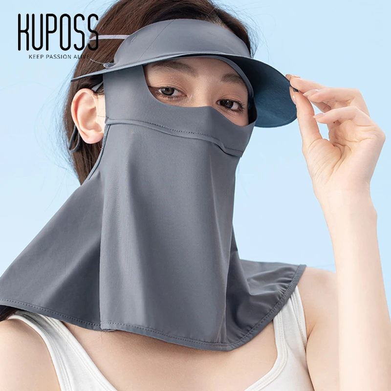 KUPOSS New Balaclava Cycling Mask Men Women Full Face Mask UPF50+ Sun Protection Breathable Outdoor Sports Cap For Summer