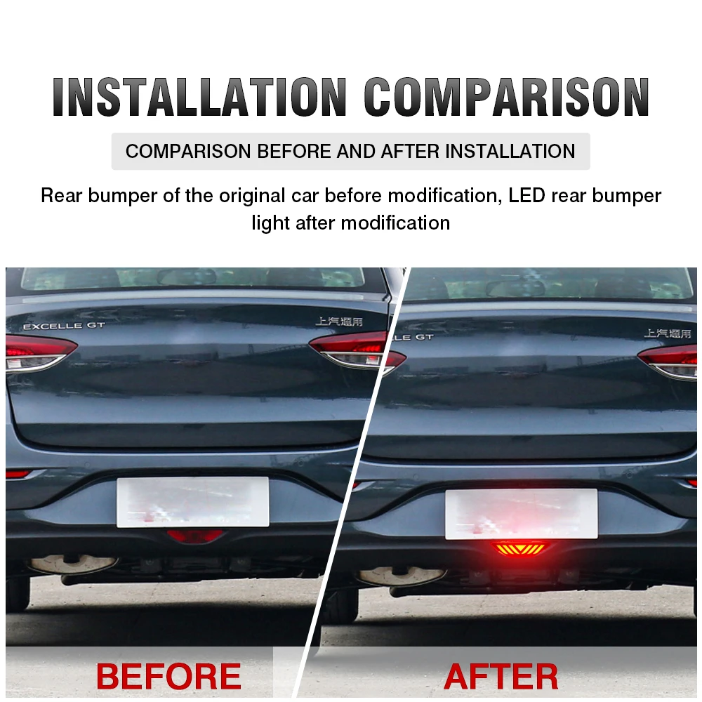 OKEEN 1pcs LED Rear Tail Light For Mazda3 Axela 2014-2019 Buick Excelle XT/GT 2018-2021 Car Brake Pilot Light Auto Accessory 12V