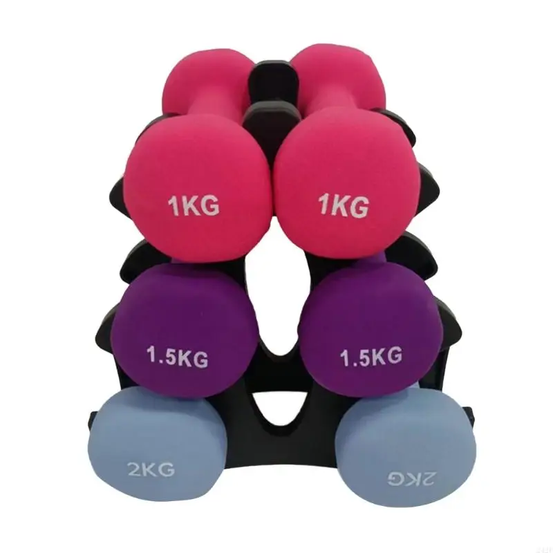 242F Dumbbell Rack Stand 3 Tiers Dumbbell Bracket Hand Weight Tower Stand Easy to Use