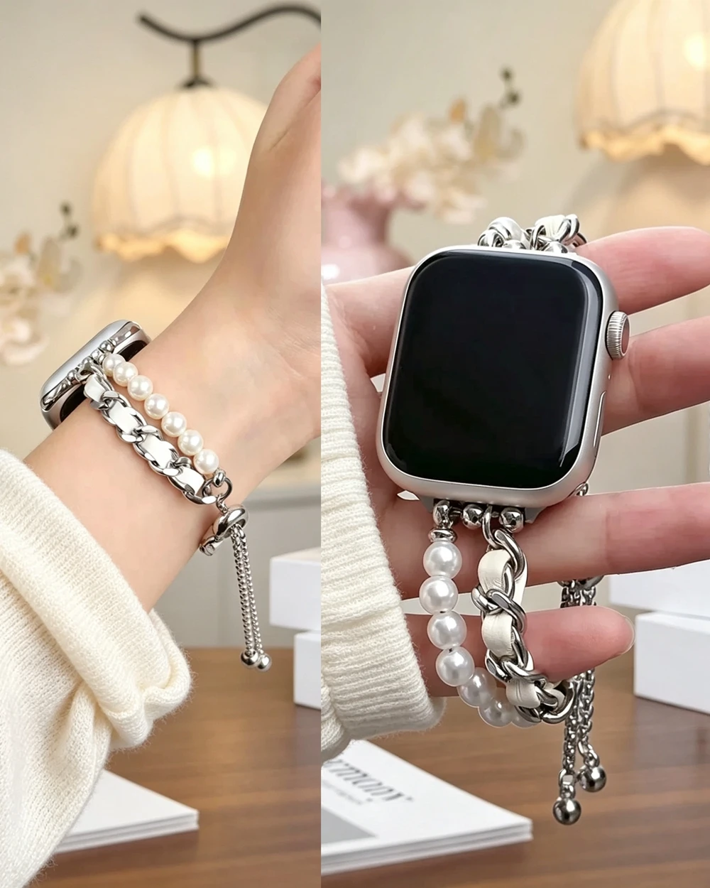 Verstellbares Gliederarmband für Apple Watch Band Serie Ultra 11/10/9/8/7/6/5/4/3/2/1 SE 38 mm 40 mm 41 mm 42 mm 44 mm 45 mm 46 mm 49 mm