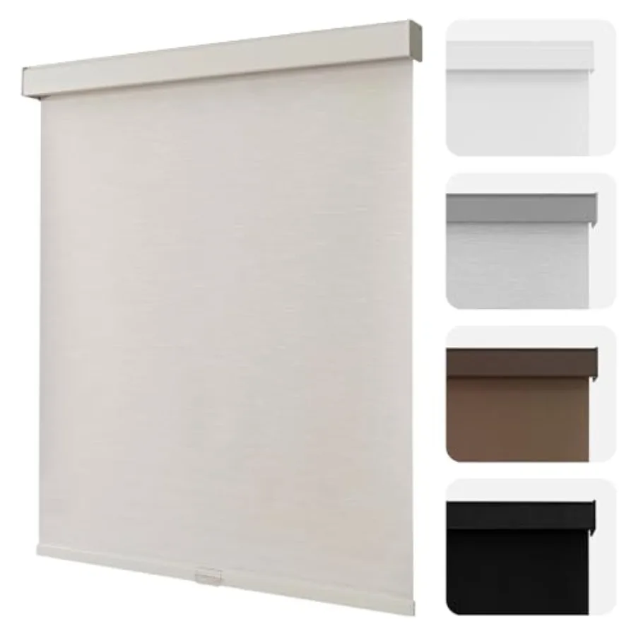 

Рулонные шторы без шнура для окон, с функцией Free-Stop, защита от УФ-излучения, натуральные тканые жалюзи для дома и офиса, светопропускающие