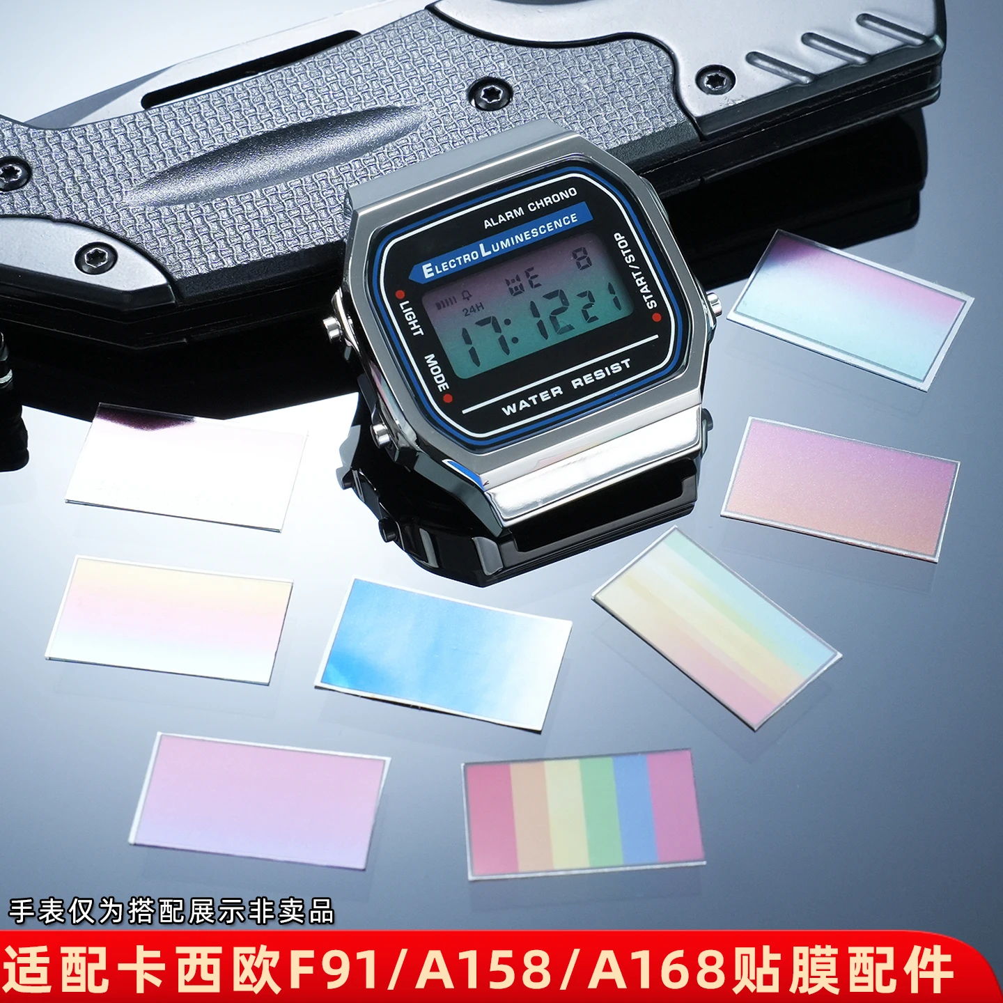 28 verschiedene Farbfolien für Display-Bildschirme, DIY-Aufkleber im Ins-Stil, HD-Folienaufkleber für Casio F91 A158 A159 A168 F105 – Detail 2