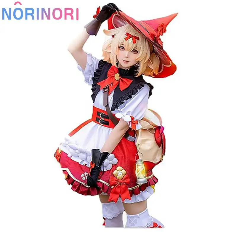 

New Skin Klee Cosplay Blossoming Starlight Game Genshin Impact Cosplay Costume Women Dress Klee Little Witch Costume Plus Size