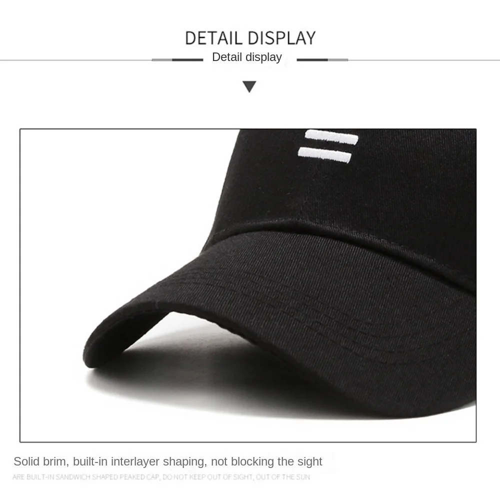 Three Horizontal Bars Sunscreen Peaked Cap Adjustable Cotton Adjustable Men's Sports Cap Breathable Trendy Fashion Baseball Cap